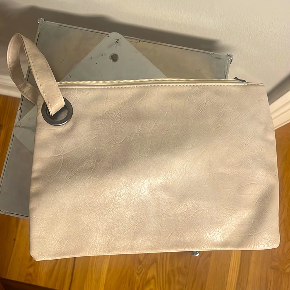 NEW Faux leather oak color wristlet / clutch